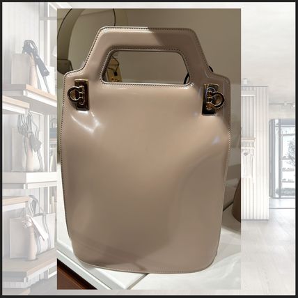 直営店☆Ferragamo☆オシャレ度UP♪WANDA レザー ハンドバッグ Salvatore Ferragamo] WANDA トップハンドル (FERRAGAMO