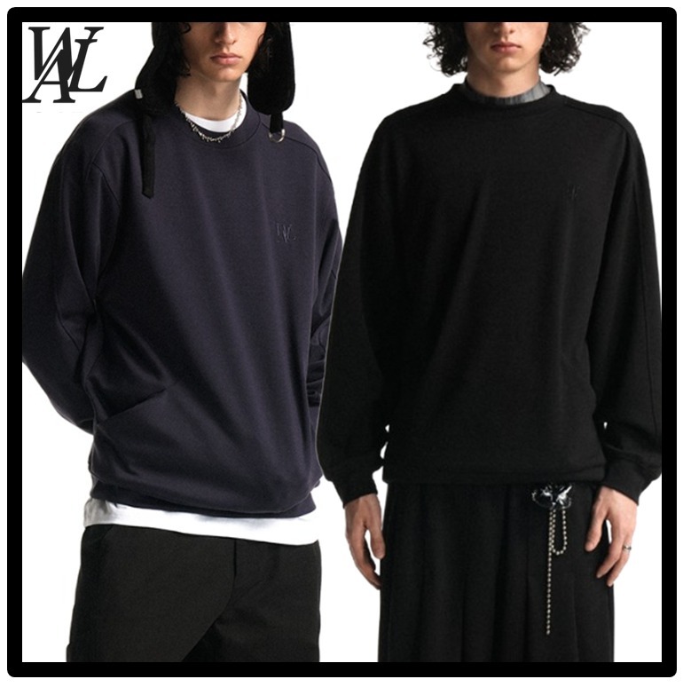 ★送料・関税込★WOOALONG★Oblique pocket sweatshirt★