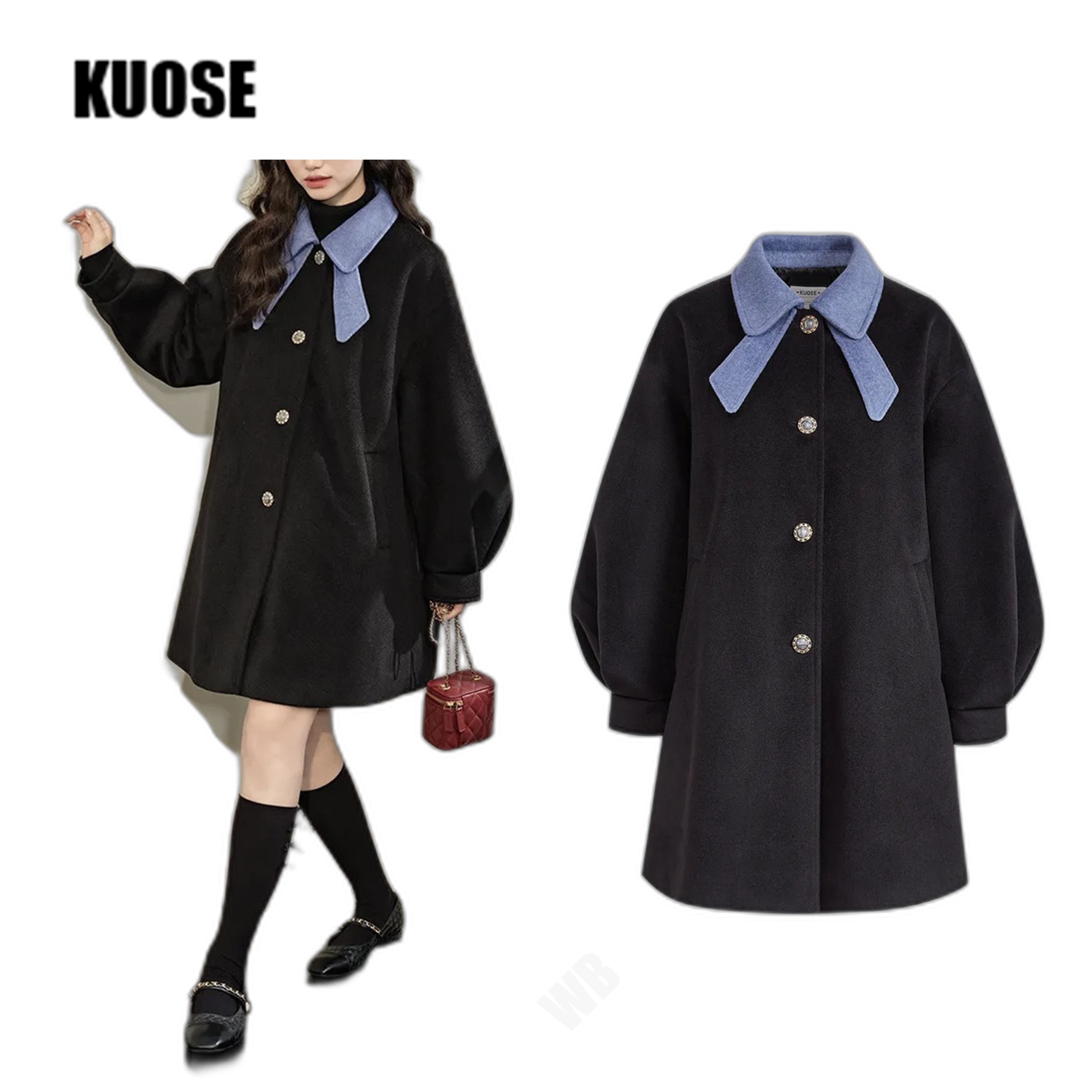 [KUOSE] ribbon collar coat ☆送料込☆