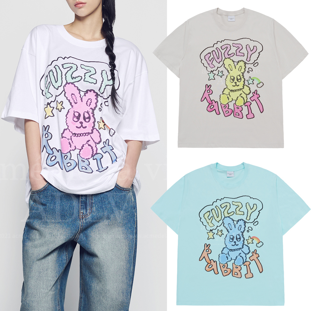 アクメドラビ★UNI_POPSTAR RABBIT SHORT SLEEVE T-SHIRT_3色