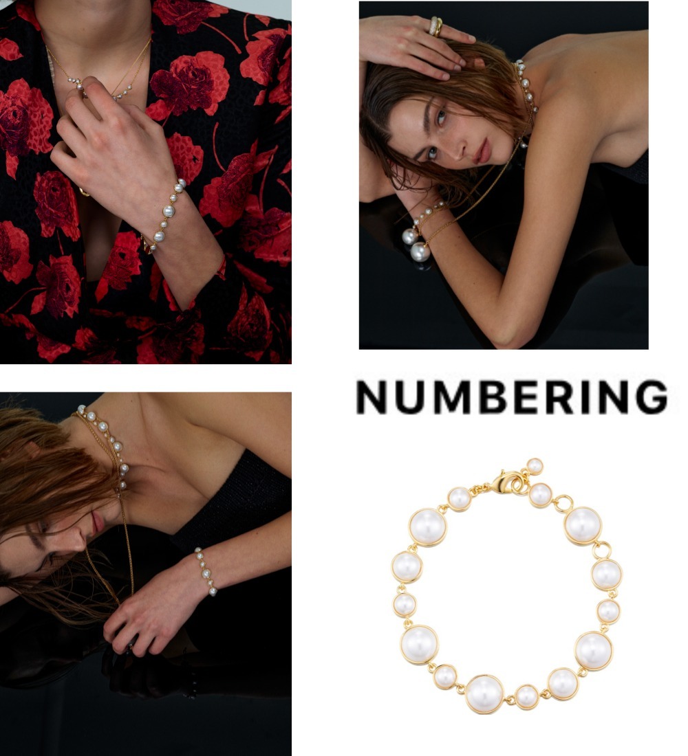 ブレスレット Round Bezel Pearl Balanced Bracelet #9906