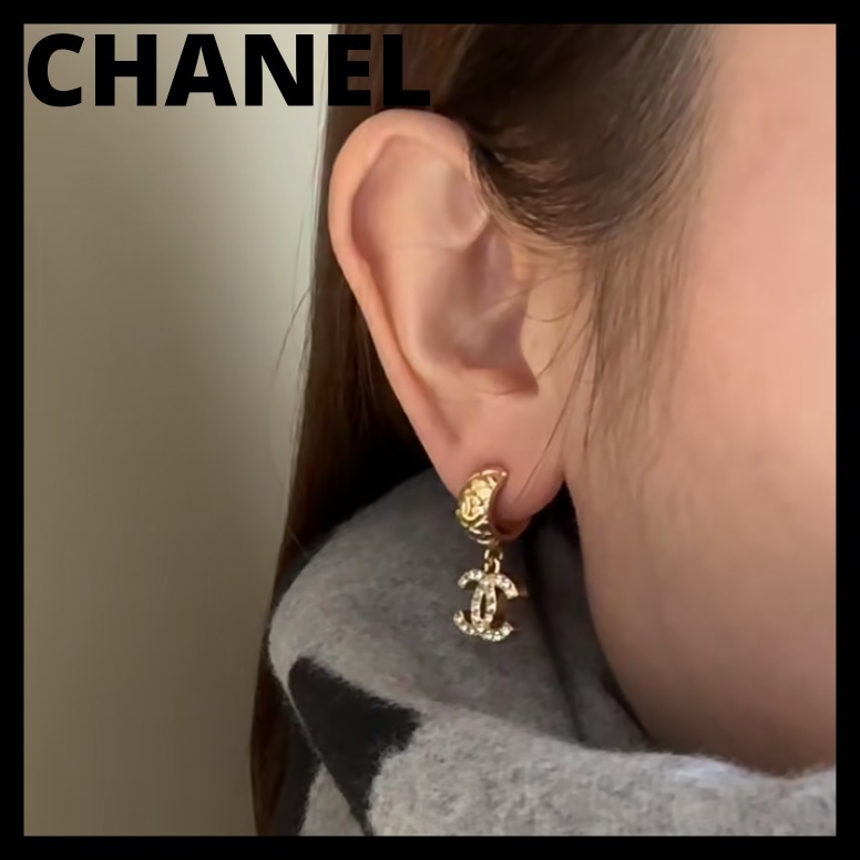 正規品 ヴィンテージ CHANEL シャネル CCロゴチャームピアス
