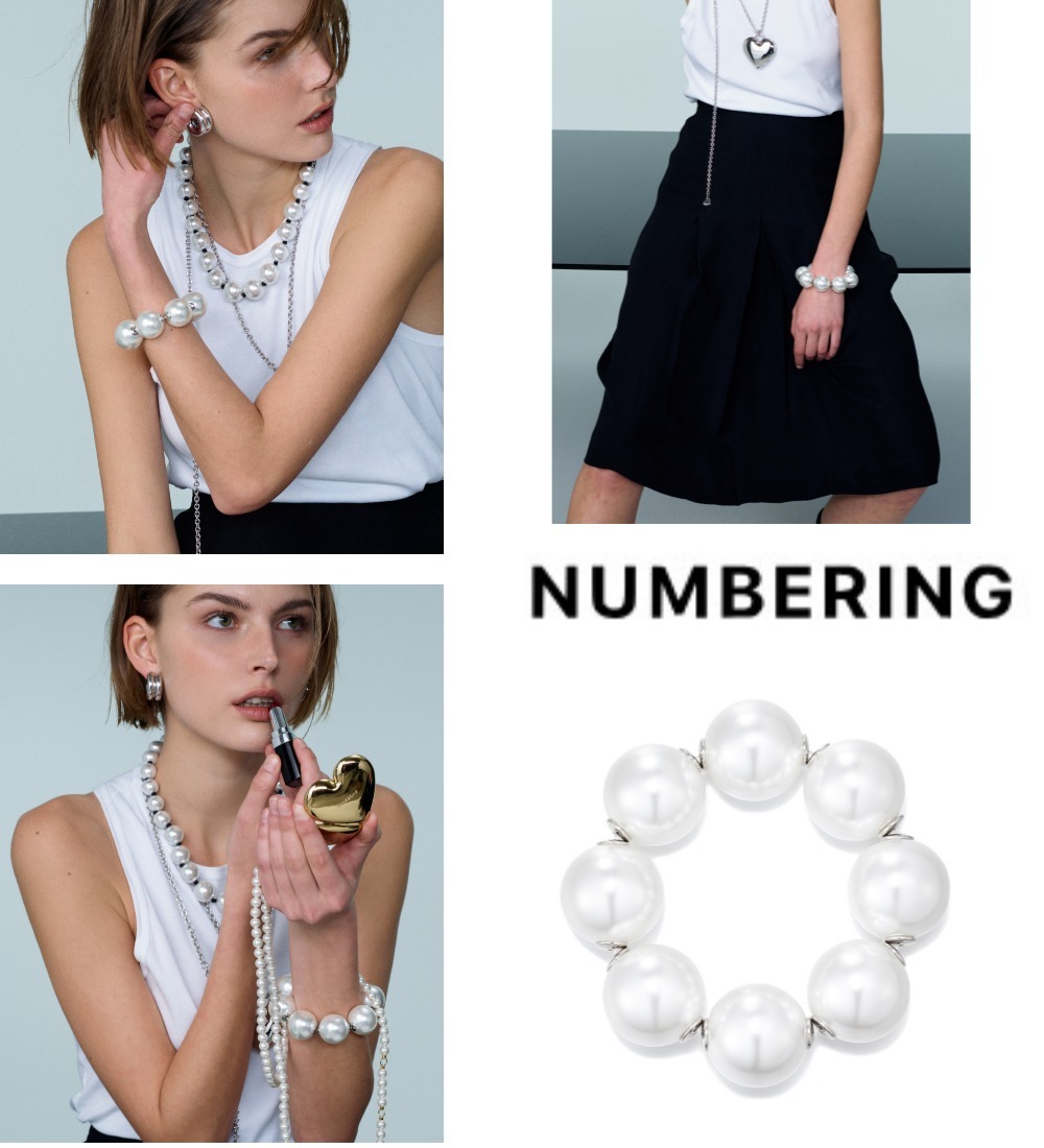 ブレスレット Oversized Pearl Elastic Bracelet #9908