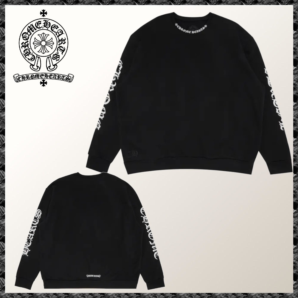 ◆CHROME HEARTS◆ネック ロゴ クルーネック スウェットシャツ