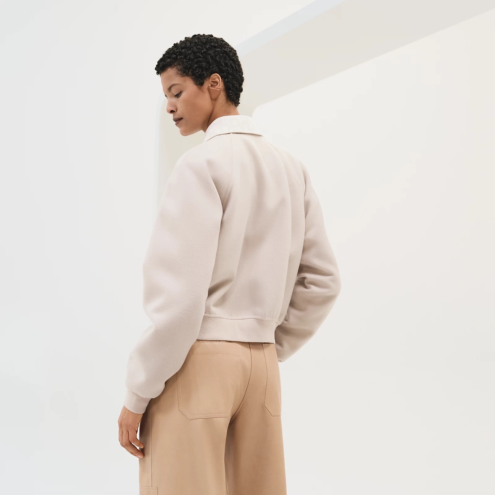 HERMES ブルゾン《Chaine d'Ancre Compose》ホワイト DHL 直営店