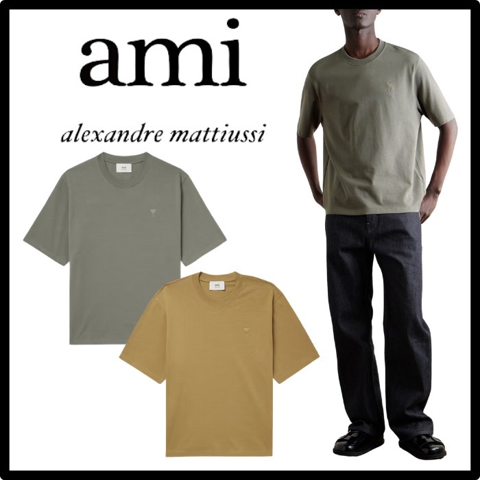 【AMI PARIS】オーガニック コットンジャージー Tシャツ