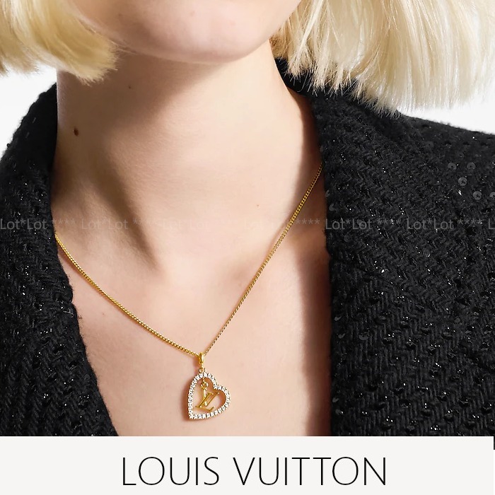 ギフトに》LOUIS VUITTON／ネックレス マイLV ハート ジルコン