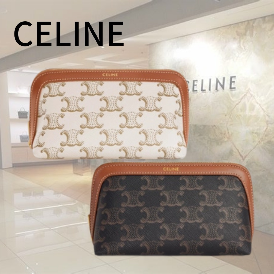 国内即発 CELINE スモール コスメティックポーチ ギフト にも◎