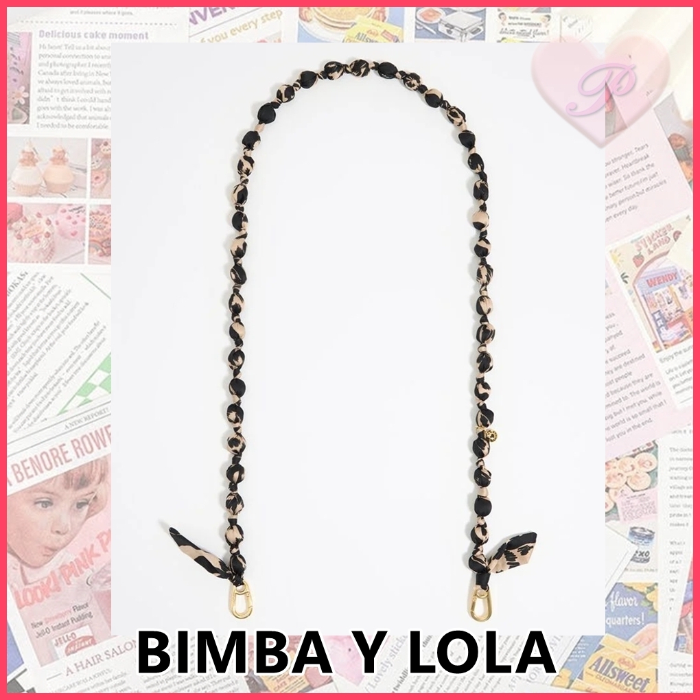 【BIMBA Y LOLA】ゼブラ柄布製スマホストラップ