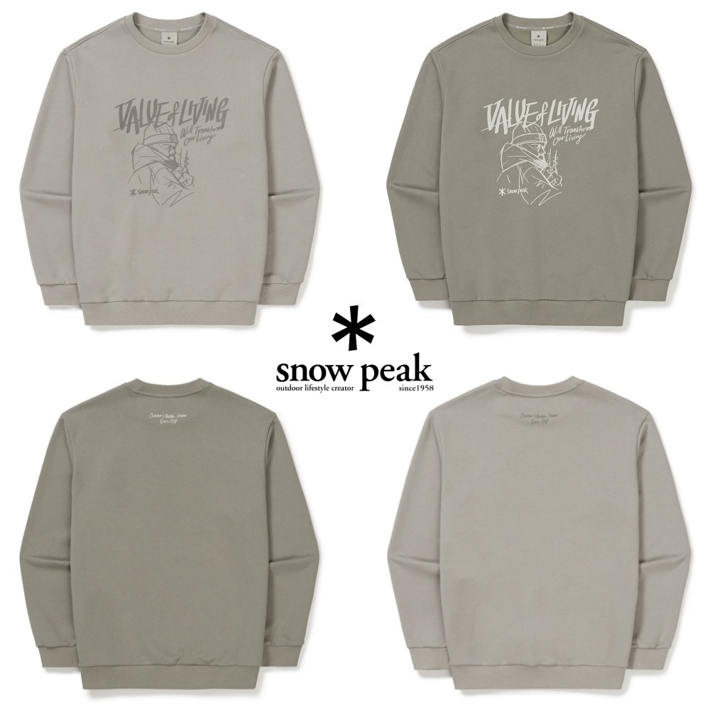 【Snow Peak】 ★ Graphic Sweatshirt ★ Semi Comfort Fit