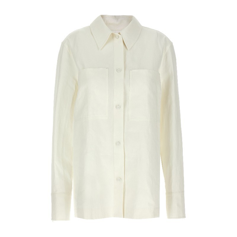 Tシャツ・カットソー Jil Sander SS25 Linen shirt (J02DL0226J60001 100)