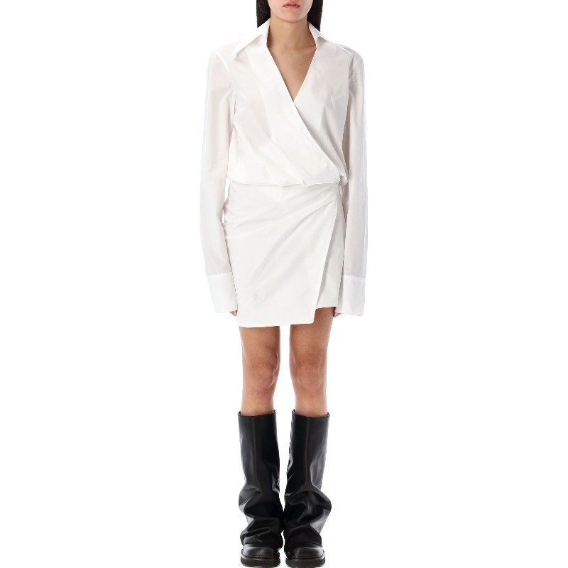 ワンピース THE ATTICO POPELINE SHIRT MINI DRESS