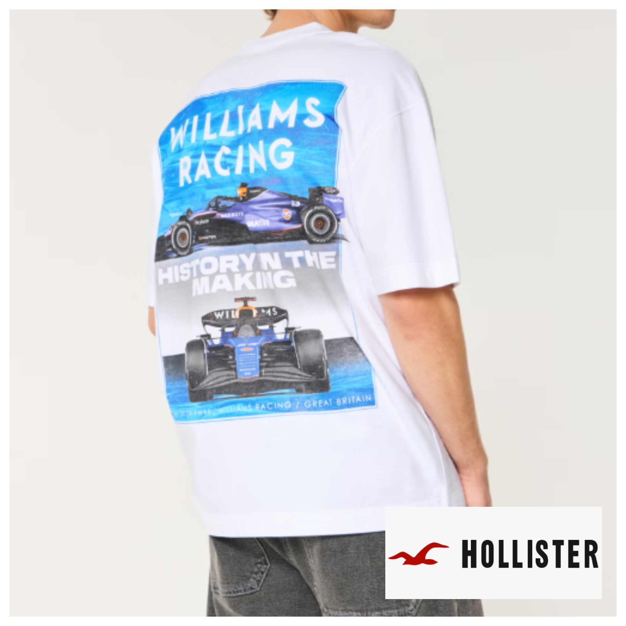 ★Hollister Co.★ウィリアムズ レーシンググラフィック Tシャツ