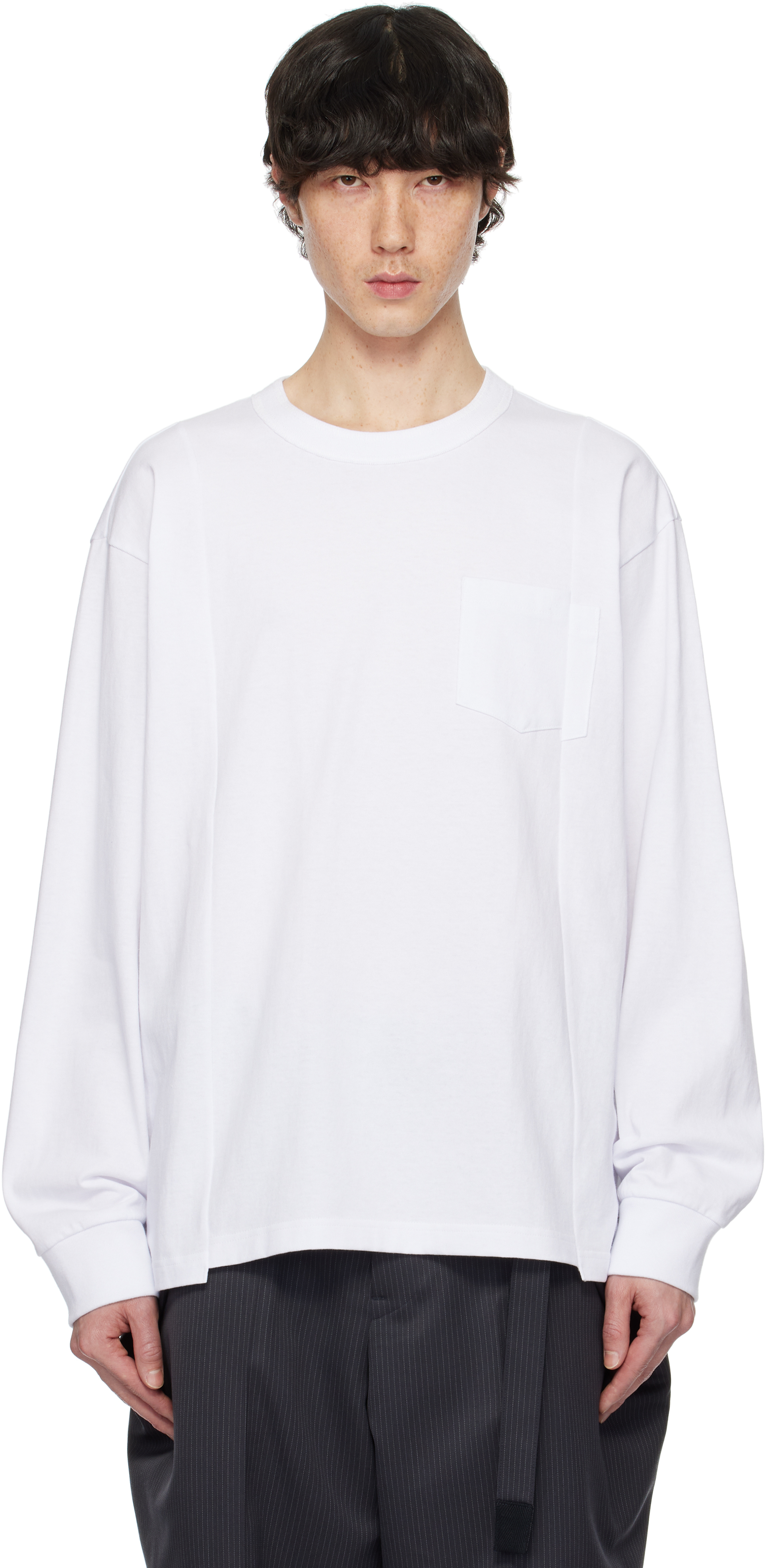 【関税込み】sacai ホワイト Cotton Jersey Tシャツ