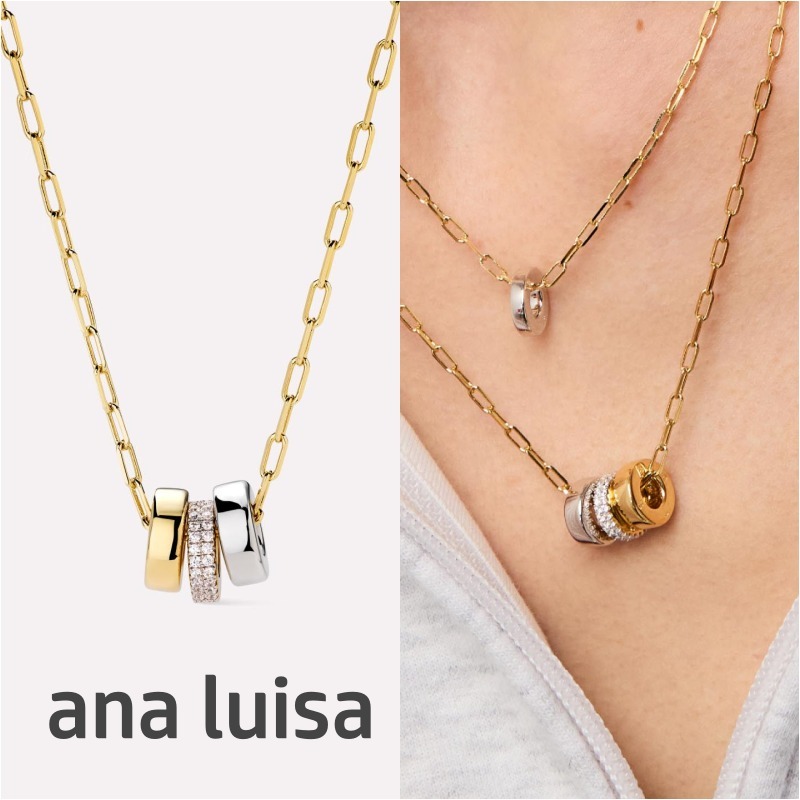 送関込【ana luisa】チャームネックレス gold