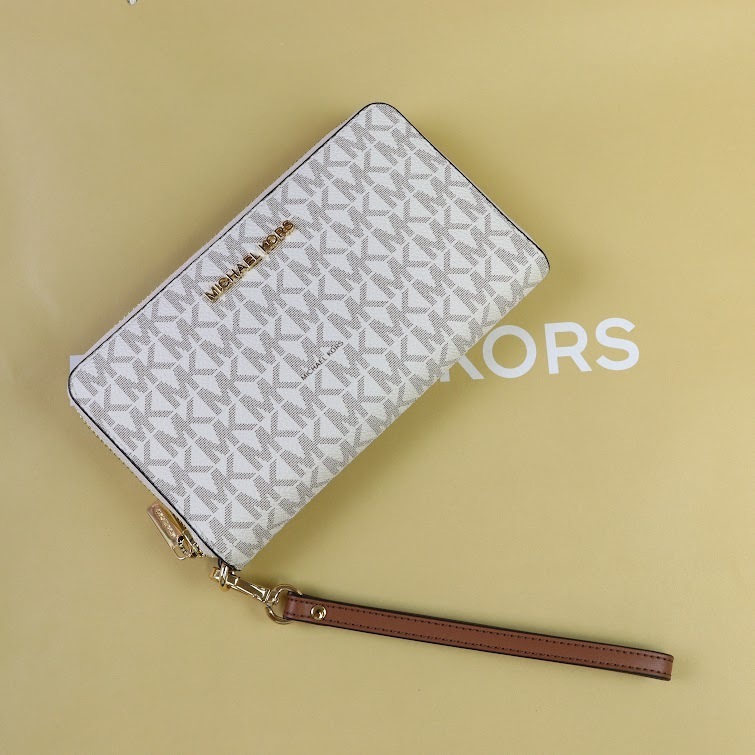 即発 Michael Kors 長財布 リスレット付 JET SET TRAVEL 関税込