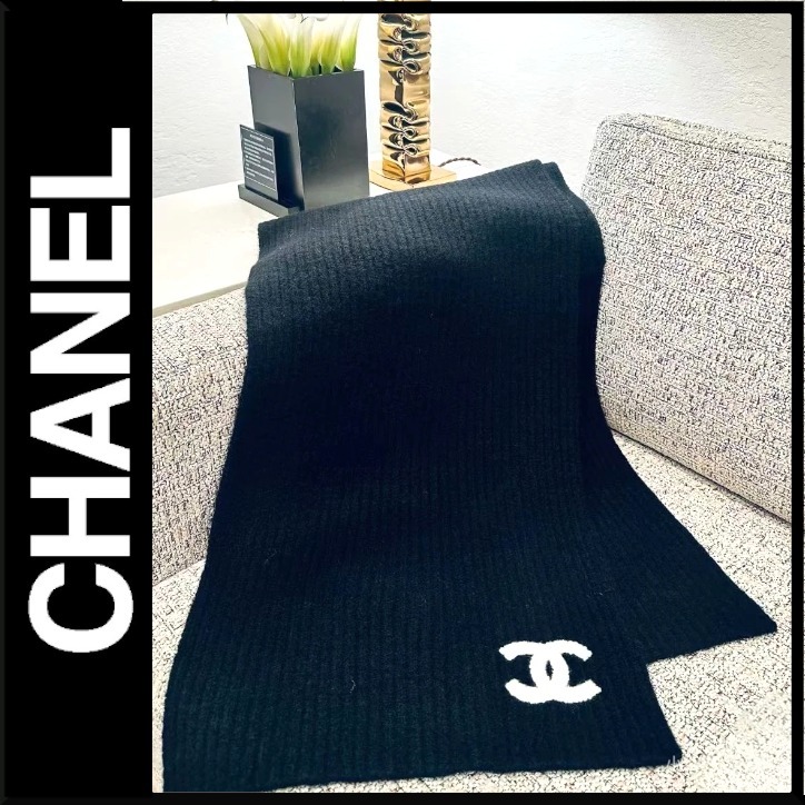 【上品☆おしゃれ】CHANEL マフラー ブラック