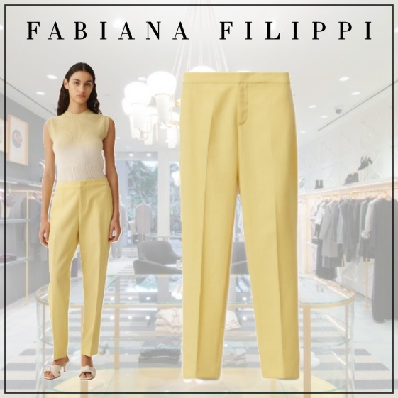 【FABIANA FILIPPI】モンテファルコパンツ ウール&リネンマット,