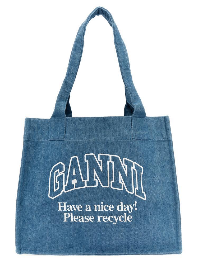 【GANNI 】Large Easy Denim ショッパートートバッグ