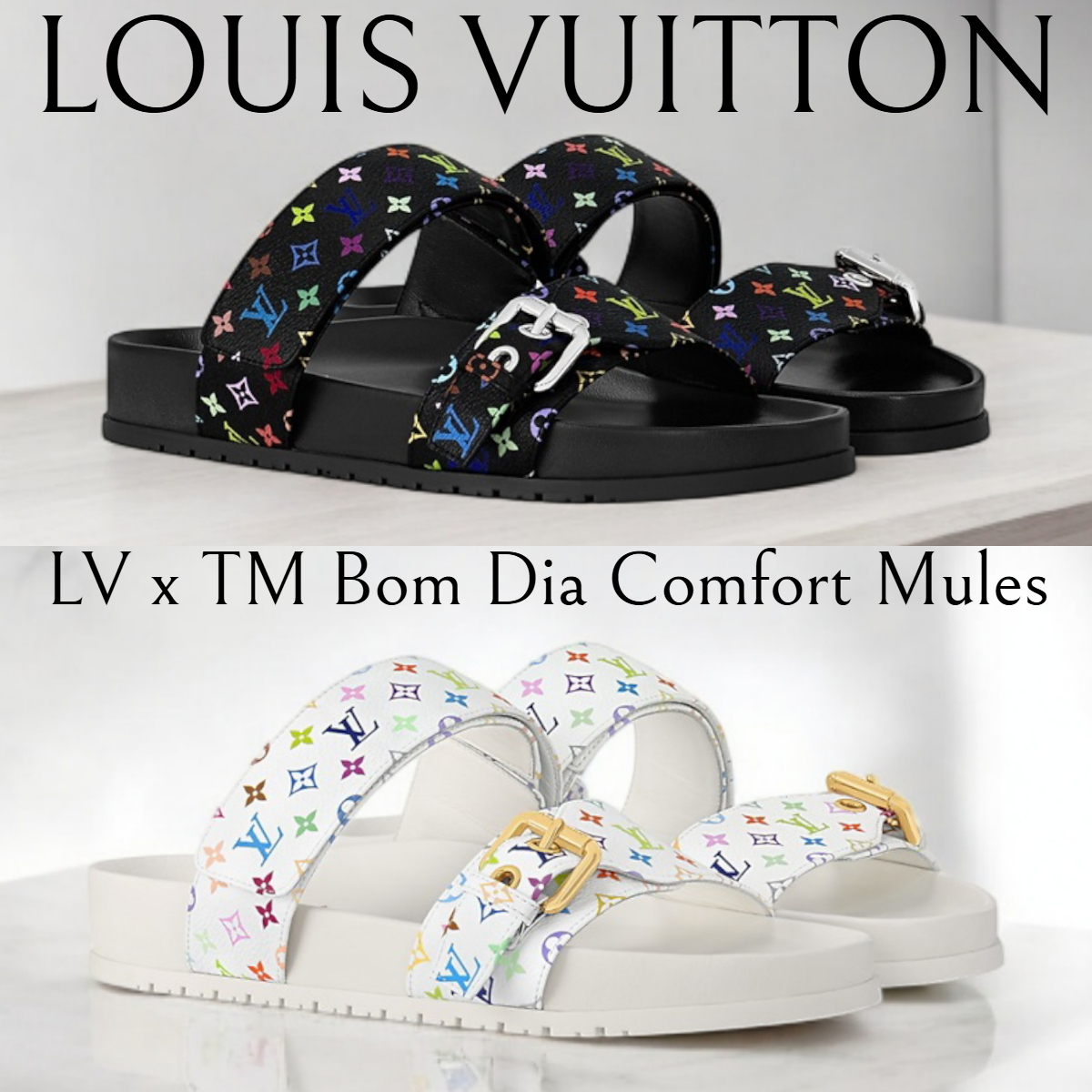 コラボ*LV ×村上隆 モノグラム サンセットコンフォートサンダル