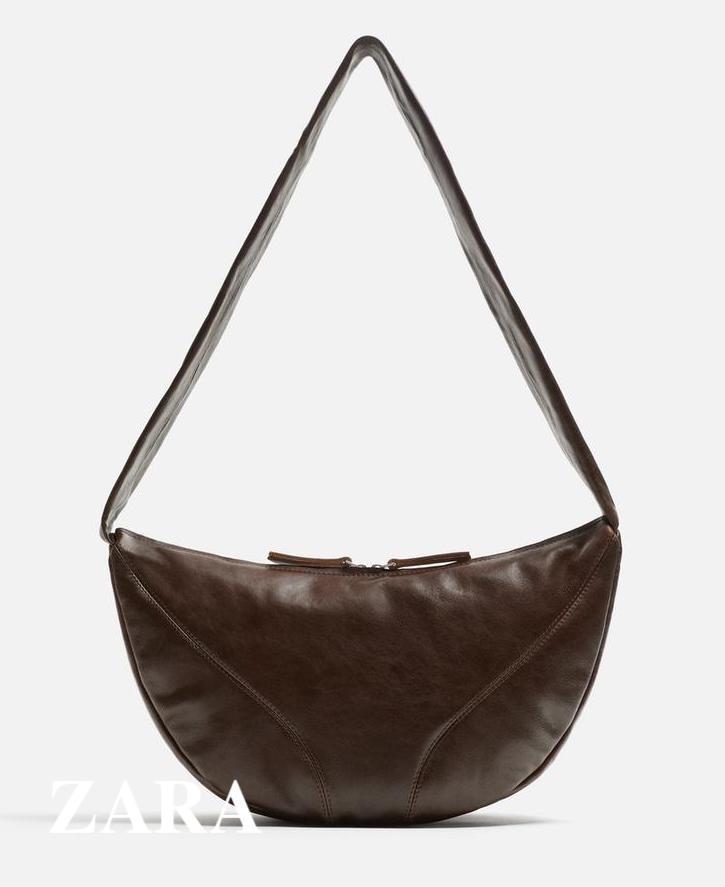 ★ドイツ発*ZARA*新作*本革ショルダーバッグ/BROWN★