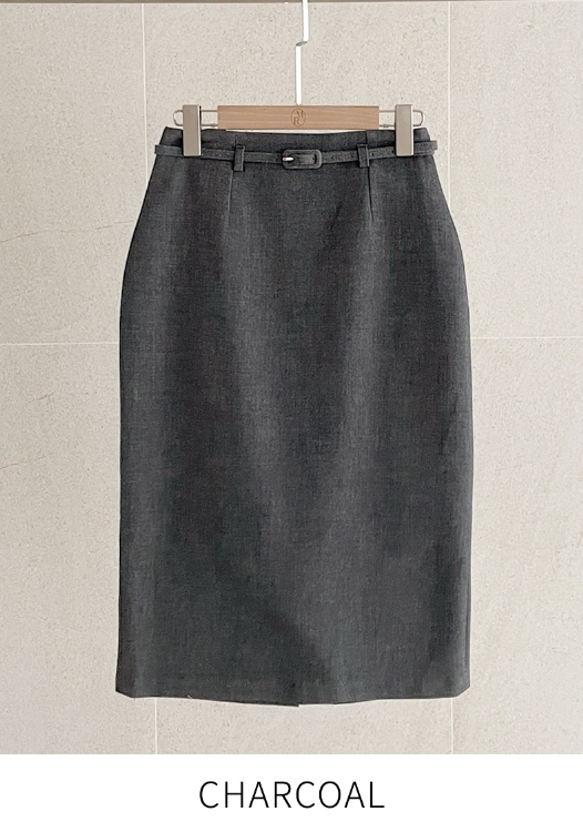 【I AM MARI】Camel Brushed H-Line Belt Skirt I AM MARI】Camel Brushed H-Line Belt Skirt (I AM MARI