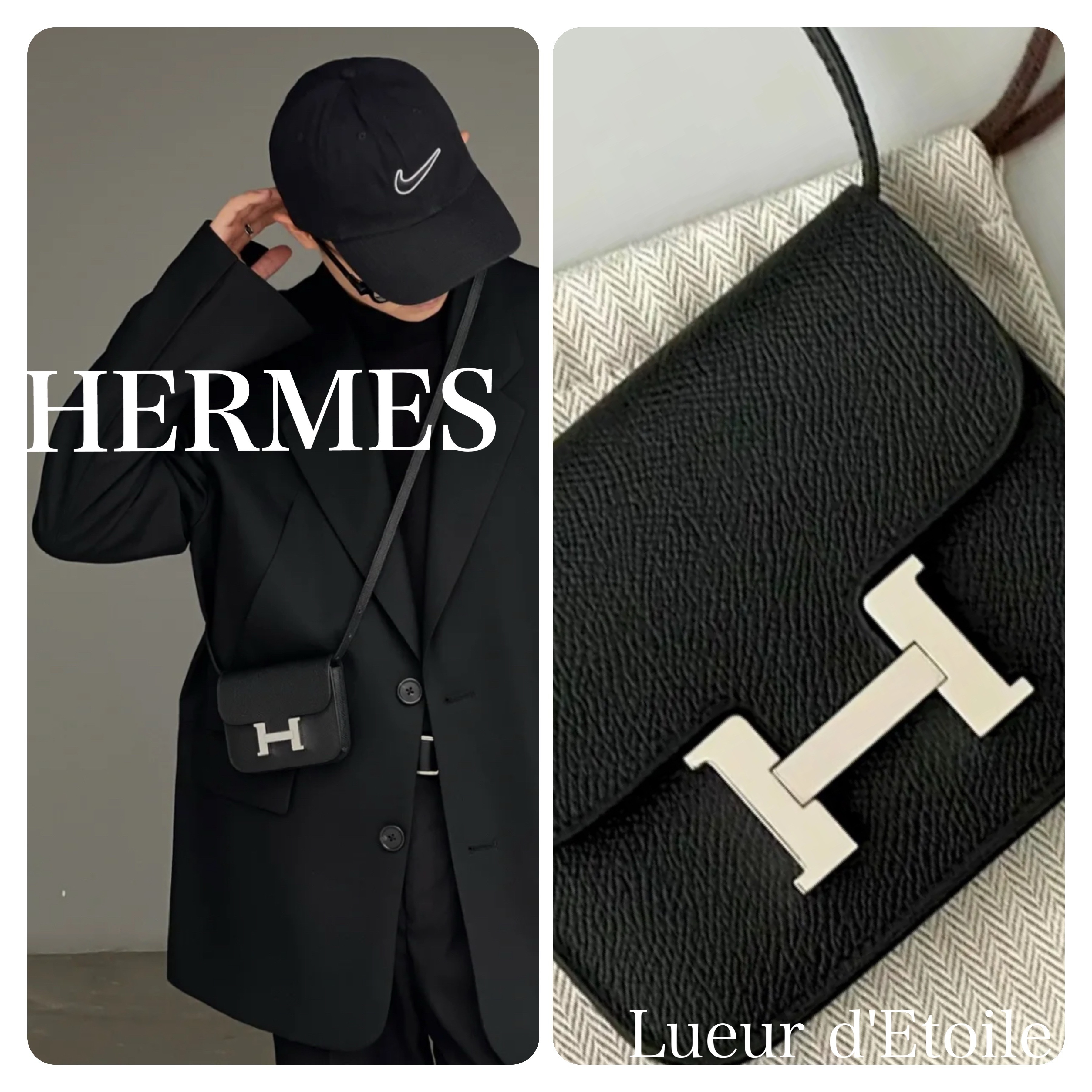 定番人気【Noir（黒）】HERMES コンスタンス スリム ウォレット