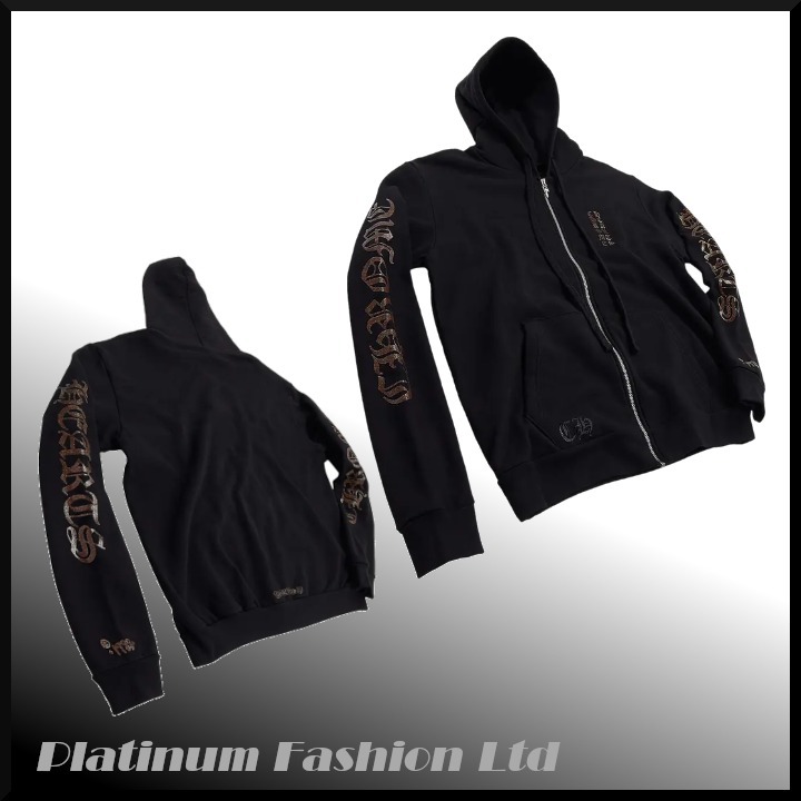 ◆送料込【CHROME HEARTS】1988 ジップ パーカー ブラック