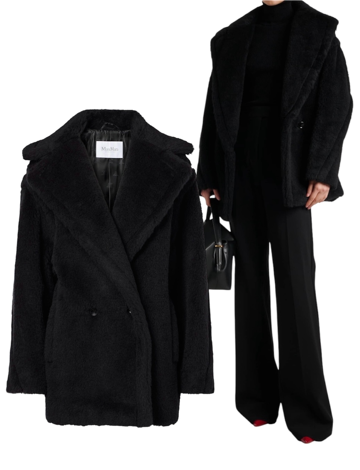 Max Mara★フクシア テディベア アイコン コート Fuxia