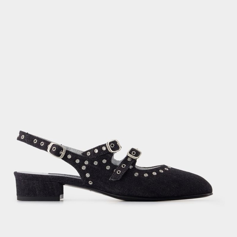 サンダル・ミュール CAREL Sling Back Queen - Carel - Denim - Black