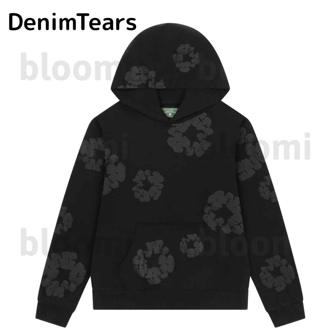 人気！【Denim Tears】 Wreath リース コットンフーディー