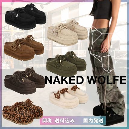 NAKED WOLFE カーキロゴ入り スリッポン 関税送料込み Naked Wolfe(ネイキッドウルフ) スリッポン(レディース) - 海外