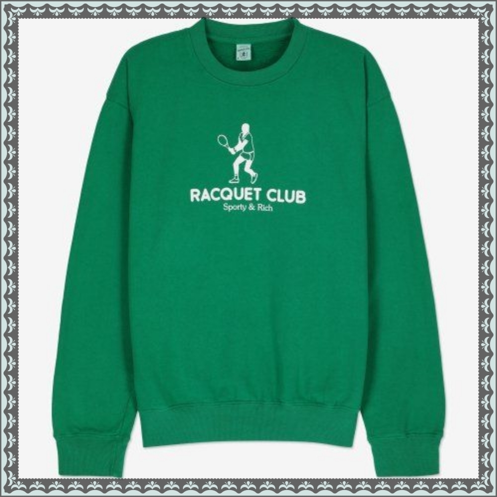★Sporty & Rich★ Racquet Club Sweatshirt Green CR654GS CR65