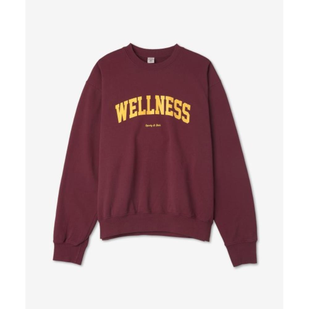 ★Sporty & Rich★ Wellness Ivy Sweatshirt Merlot Gold CR643M