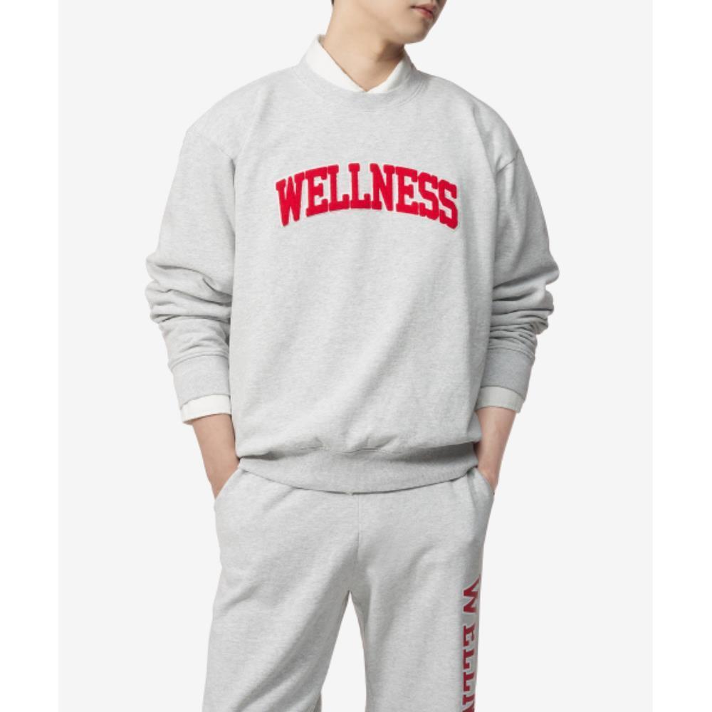 ★Sporty & Rich★ Wellness logo embroidered sweatshirt heath