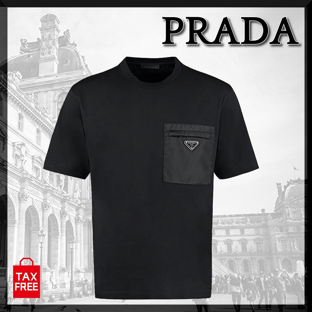 【PRADA】コットンポケットロゴジャージＴシャツ 関税送料込