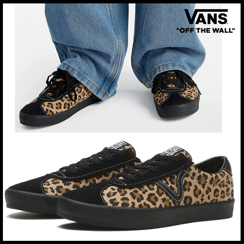 国内発送★軽量！VANS スポーツ ロー レオパード柄