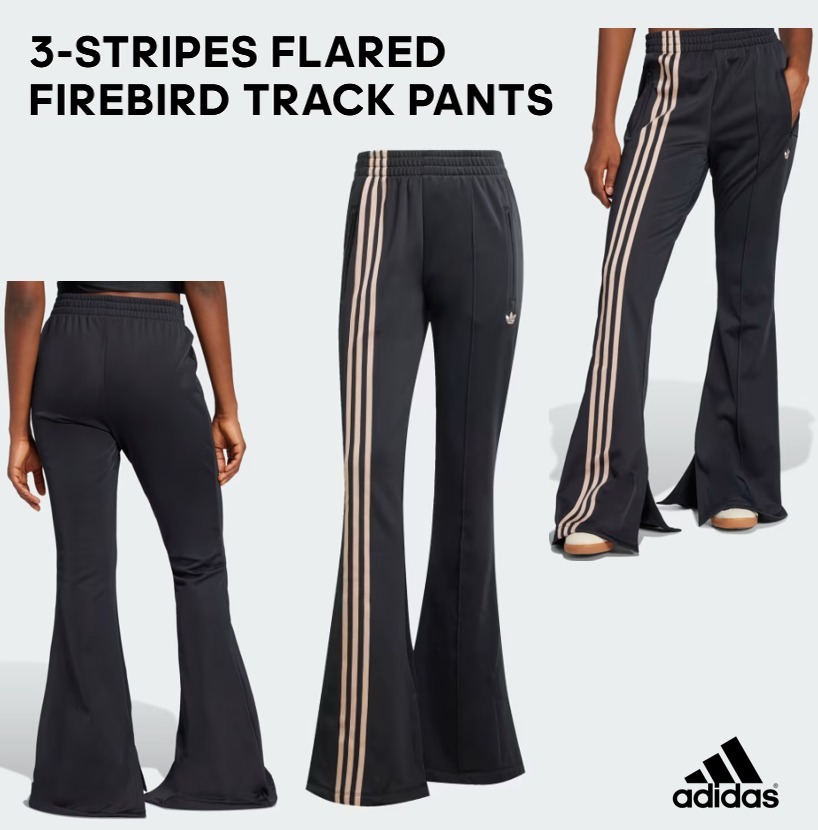アディダスオリジナル☆3-Stripes Flared Firebird Track Pants