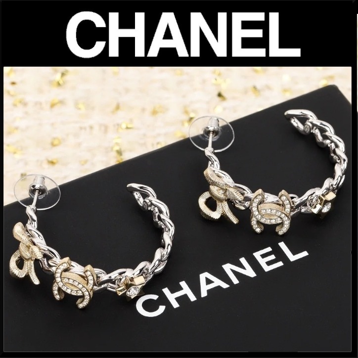 【エレガント★24k】CHANEL ピアス CCロゴ