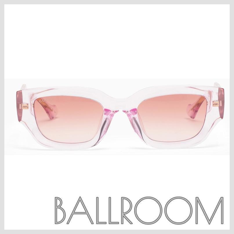 サングラス GUCCI RECTANGULAR PINK/TRANSPARENT SUNGLASSES