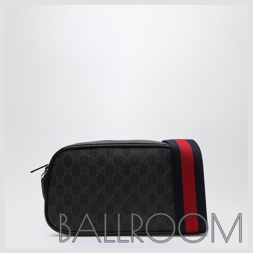 ショルダーバッグ GUCCI GG SUPREME FABRIC SHOULDER BAG BLACK/GREY