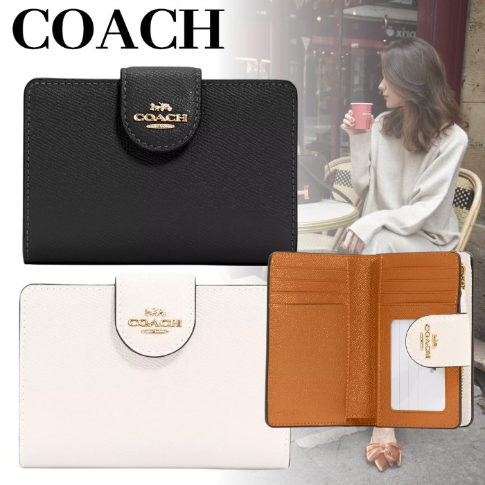 国内発送『COACH』ミディアム コーナー ジップ ウォレット