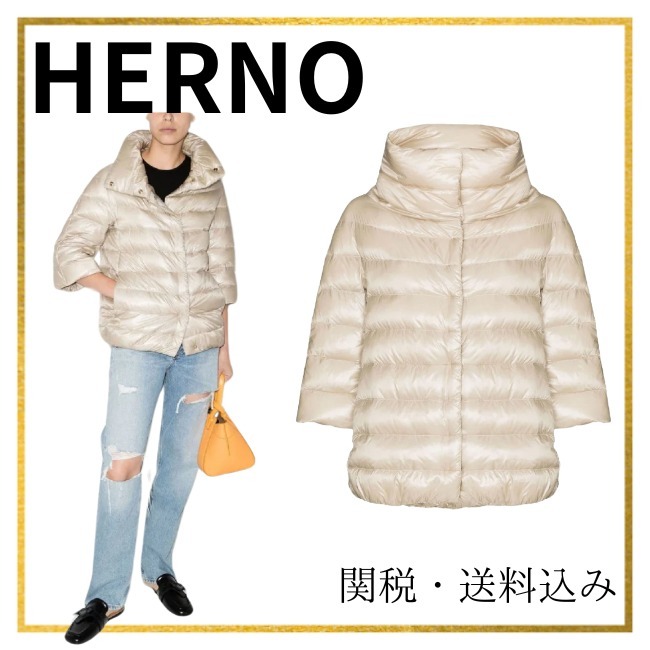 関税・送料込み【HERNO】ハイネック パデッドジャケット