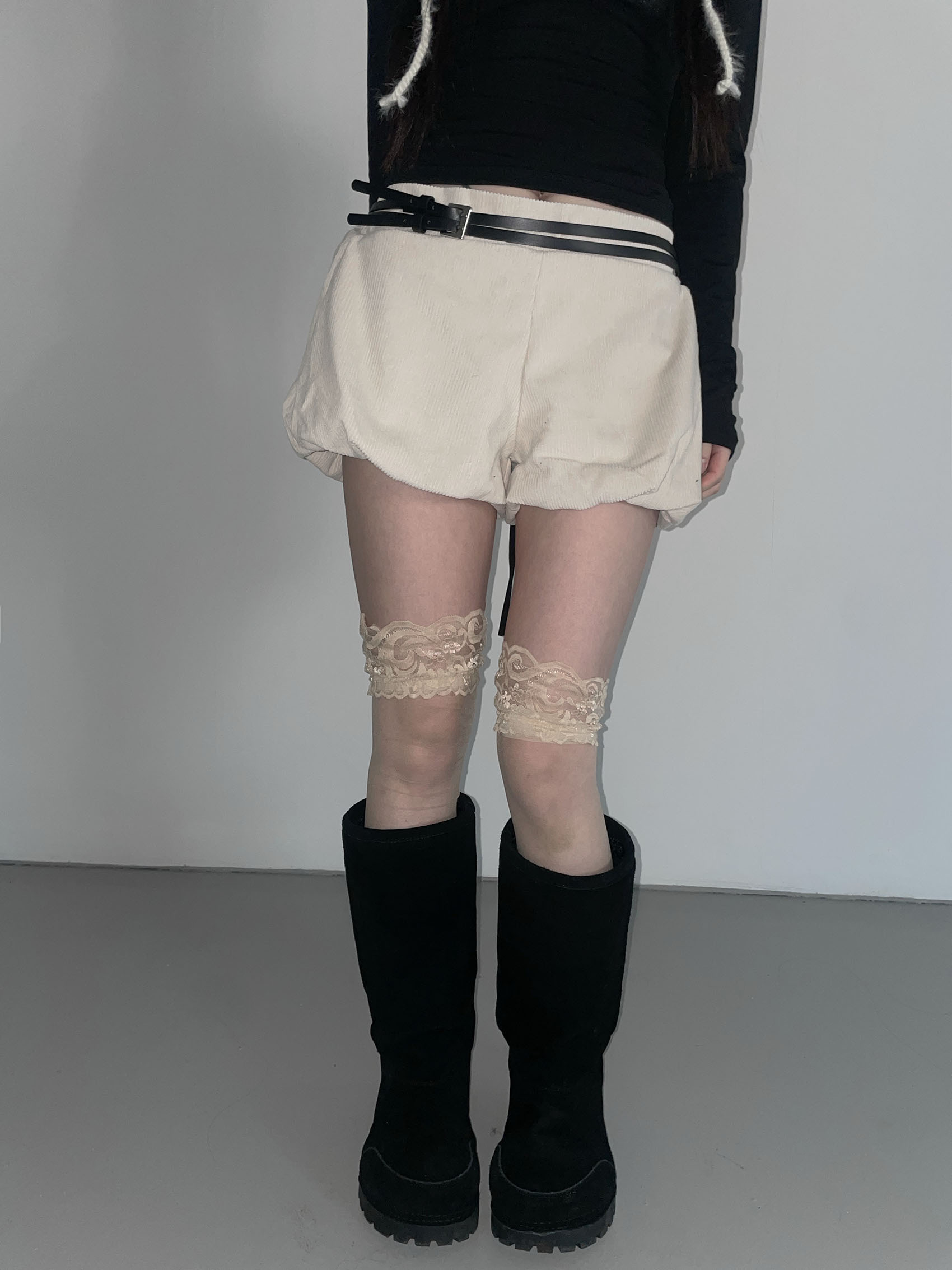 《THEAIRTOWN》 pumkin corduroy short