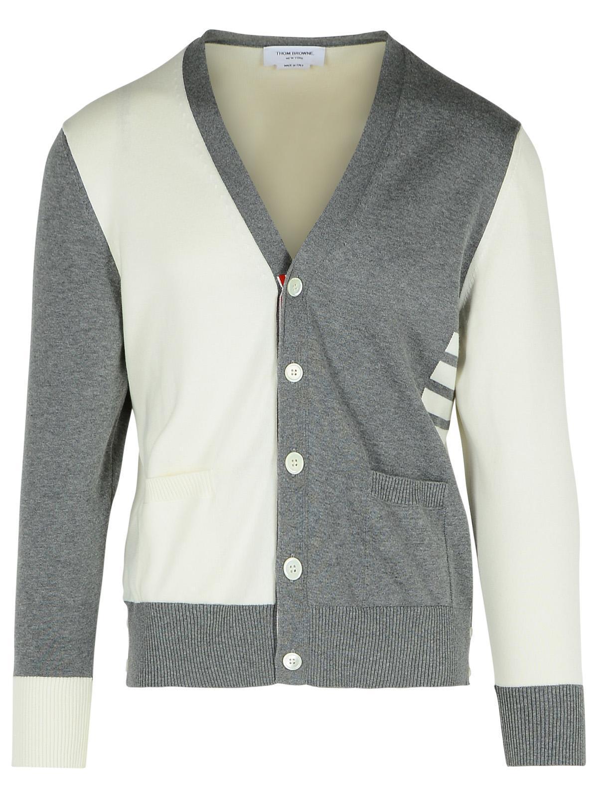 【送料&関税込】Thom Browne Grey Cotton Cardigan