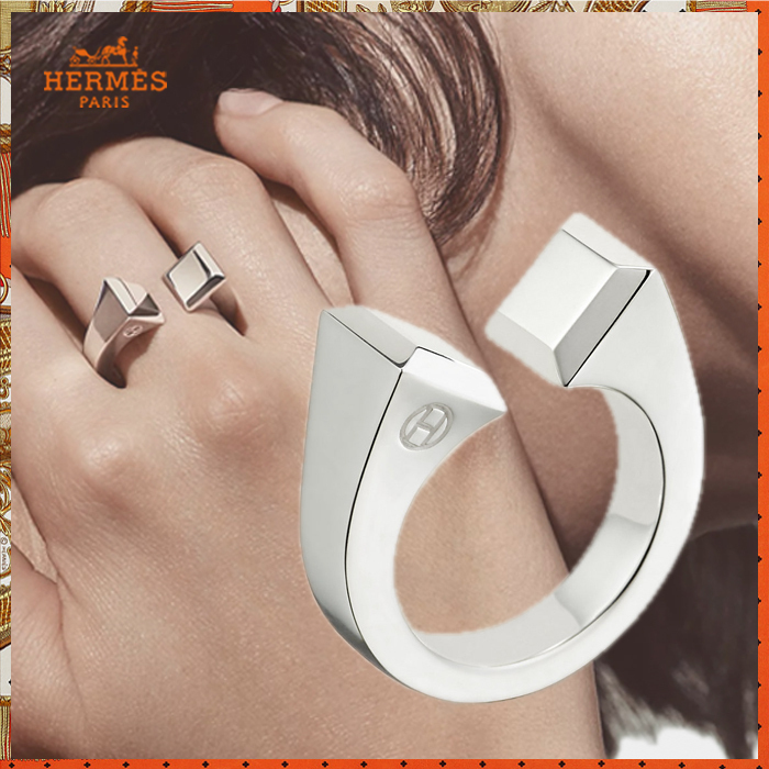 【HERMES】Clou de forge 指輪 リング シルバー ラージモデル HERMES リング《Clou de forge/クルー・ド・フォルジュ》直営店