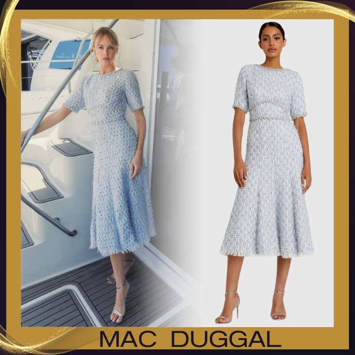 Mac Duggal*上品*ブークレ*幅広いシーンで活躍*ワンピース