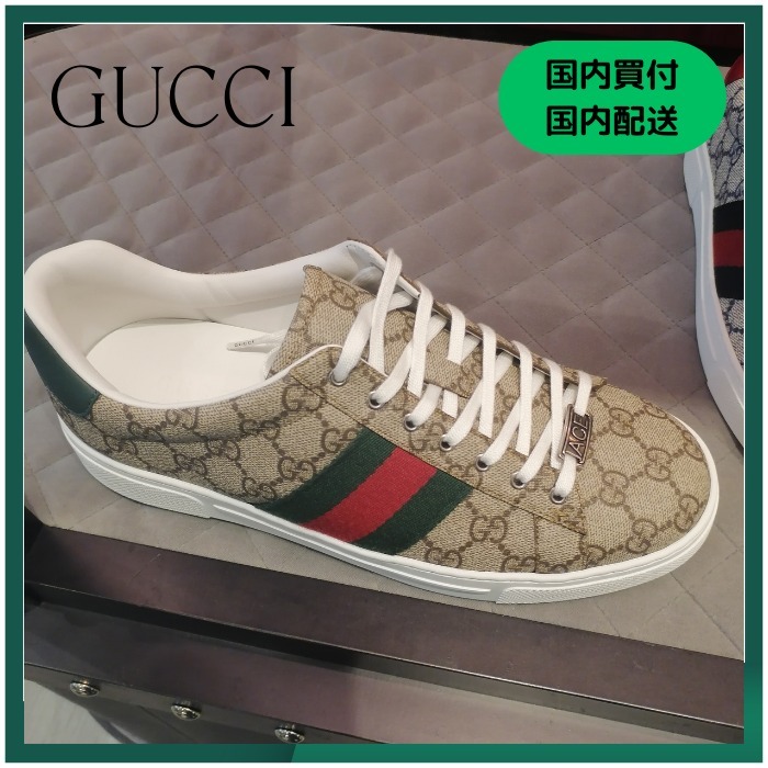 ◆GUCCI◆ ウェブ ストライプ メンズ スニーカー GUCCI◇スクリーナーウェブストライプメンズスニーカー/UK7