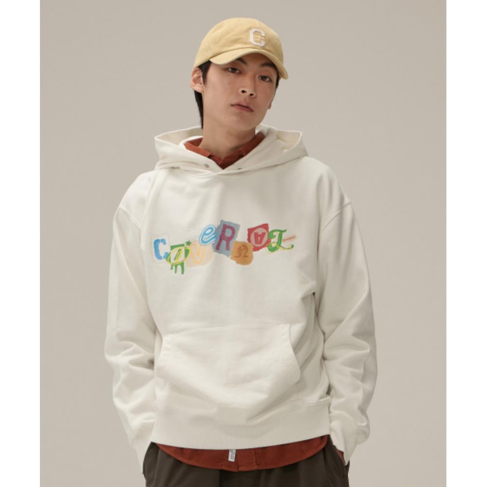 パーカー・フーディ COVERNAT collage logo hoodie ivory