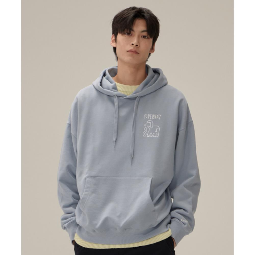 パーカー・フーディ COVERNAT Sketch hoodie sky blue